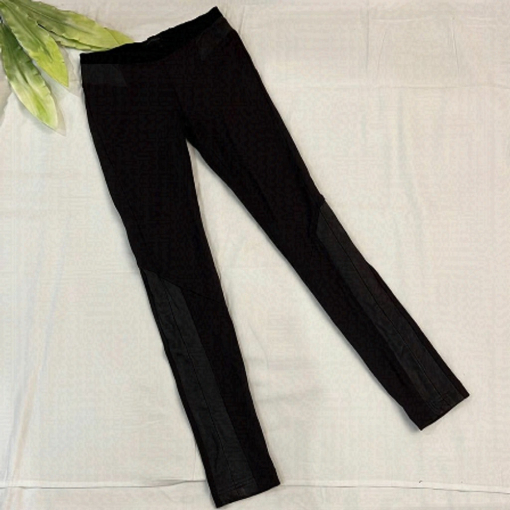 DANIER Leggings with leather inserts